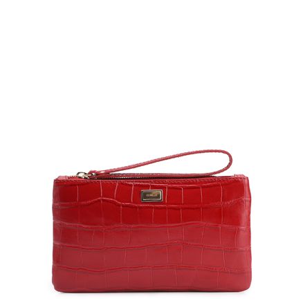 Bolsa Pequena - Couro Croco Vermelho