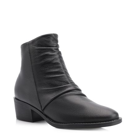 Bota Franzida - Couro Preto