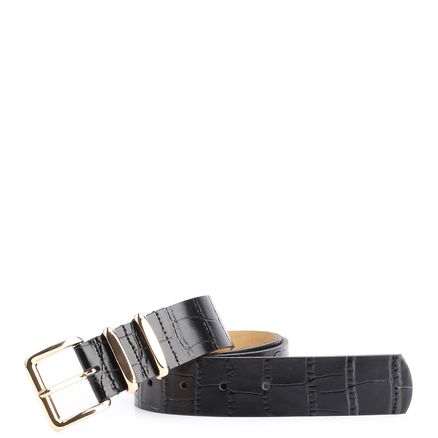 Cinto - Couro Croco Preto