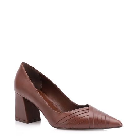Scarpin - Couro Marrom