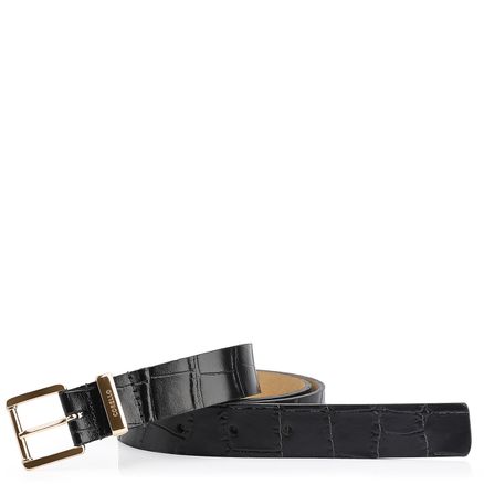 Cinto - Couro Croco Preto