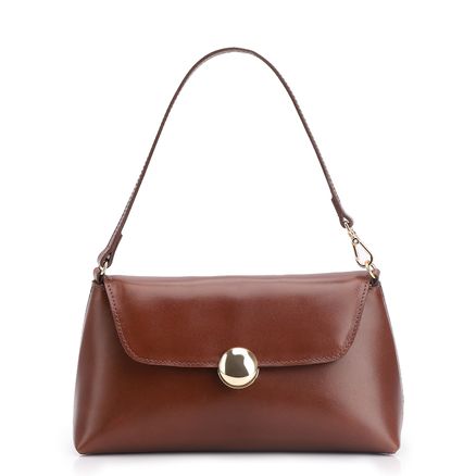 Bolsa De Mão Esfera - Couro Marrom