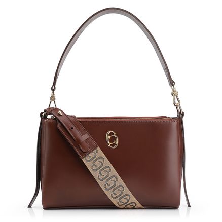 Bolsa Transversal - Couro Marrom