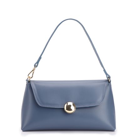 Bolsa De Mão Esfera - Couro Azul