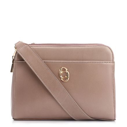 Bolsa Transversal - Couro Bege