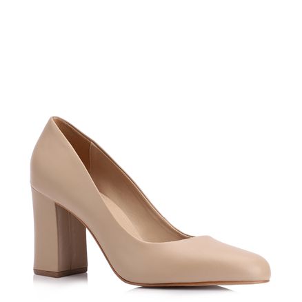 Scarpin - Couro Bege Nude
