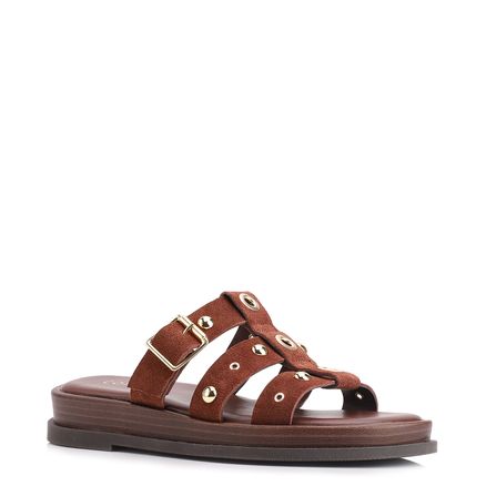 Papete Aplicações - Couro Camurça Marrom Escuro