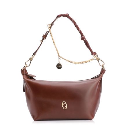 Bolsa Transversal Cordão - Couro Marrom Escuro