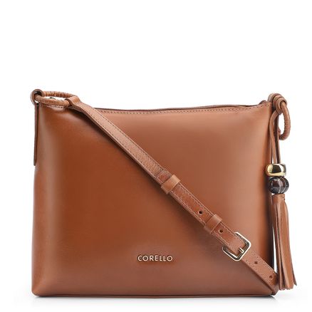 Bolsa De Ombro - Couro Marrom Claro