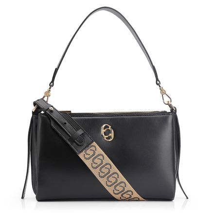 Bolsa Transversal - Couro Preto