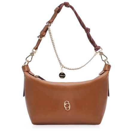 Bolsa Transversal Cordão - Couro Marrom