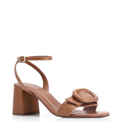 Sandália Fivela - Couro Marrom