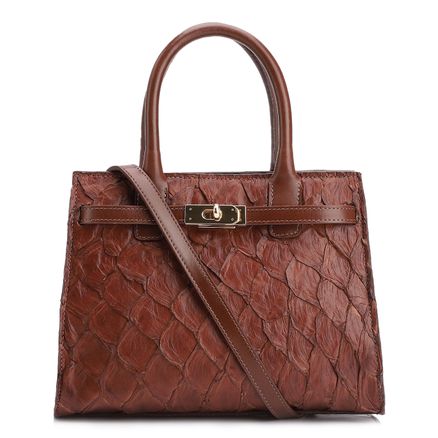 Bolsa Tote Pirarucu - Marrom Escuro