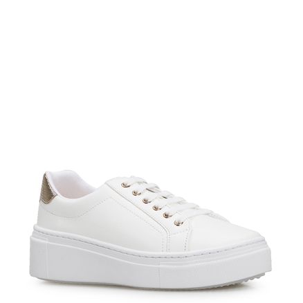 Tênis Flatform - Alt Branco/Dourado