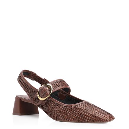 Scarpin Tramado - Alt Marrom