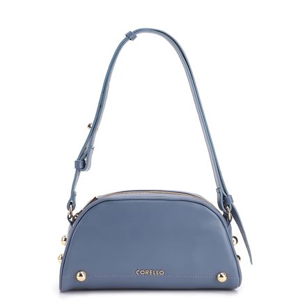 Bolsa Transversal Esferas - Couro Azul
