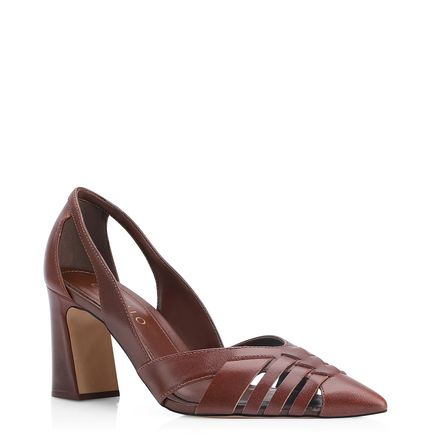 Scarpin - Couro Marrom