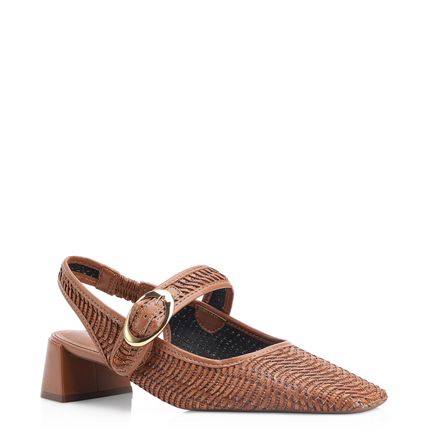 Scarpin Tramado - Alt Marrom Claro