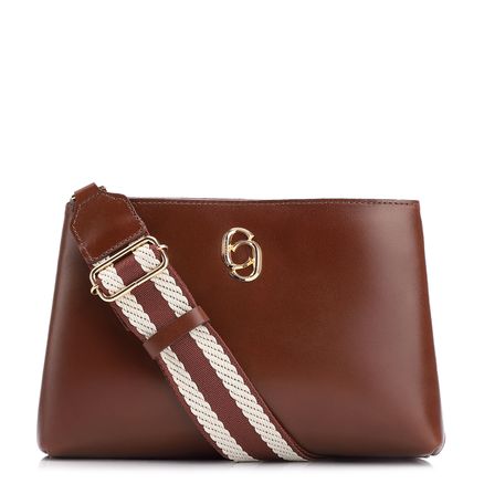 Bolsa Transversal - Couro Marrom Escuro