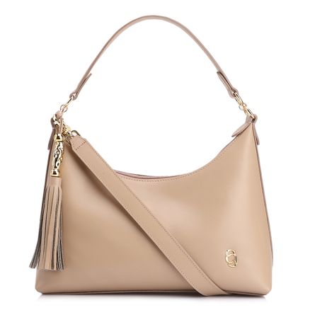 Bolsa De Ombro - Couro Bege