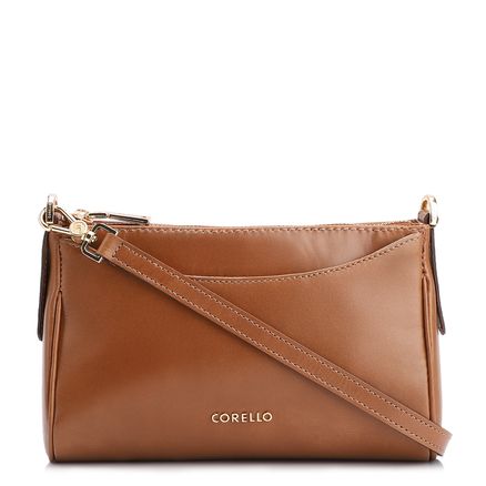 Bolsa Transversal - Couro Marrom Claro