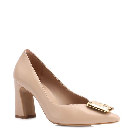 Scarpin - Couro Bege