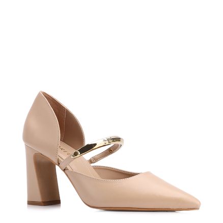 Scarpin - Couro Bege