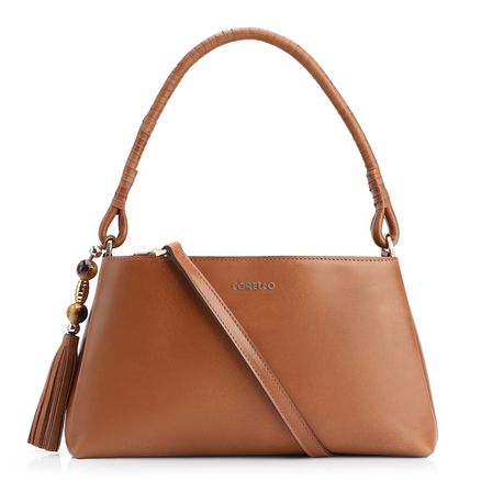 Bolsa De Ombro - Couro Marrom Claro