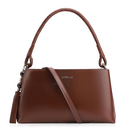Bolsa De Ombro - Couro Marrom Escuro