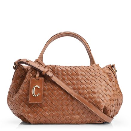 Bolsa Tote Tressê - Couro Marrom Claro