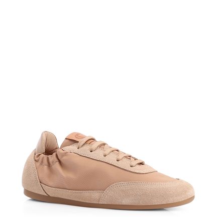 Tênis - Couro Camurça/Nylon Bege