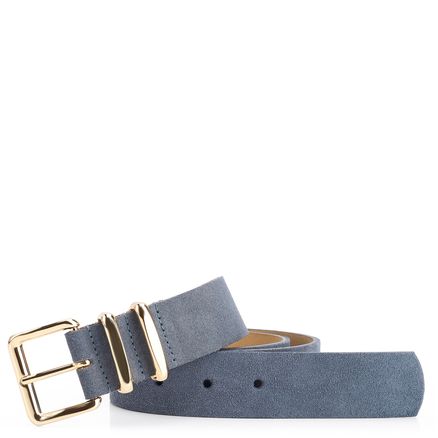 Cinto - Couro Camurça Azul