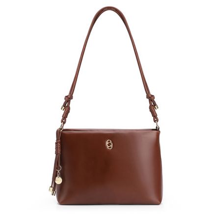 Bolsa Transversal - Couro Marrom Escuro