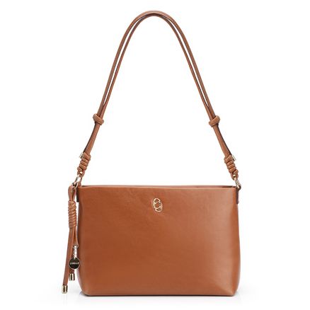 Bolsa Transversal - Couro Marrom Claro