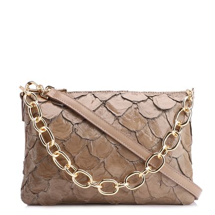 Bolsa Transversal Pirarucu - Bege