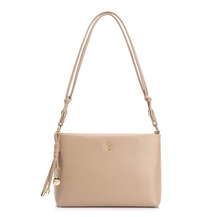 Bolsa Transversal - Couro Bege