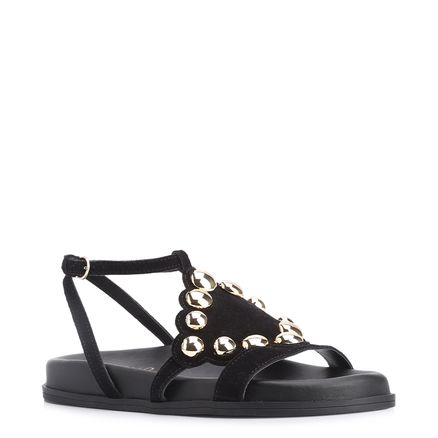 Papete Esferas - Couro Camurça Preto