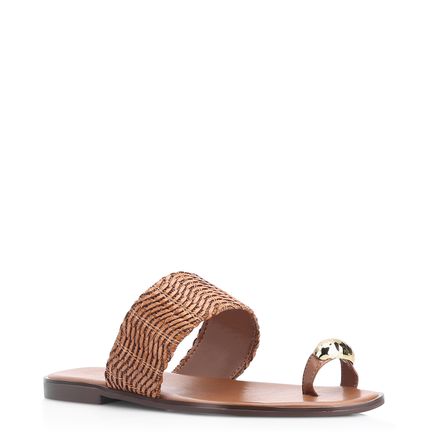 Rasteirinha Toe Ring - Alt Tramado Marrom