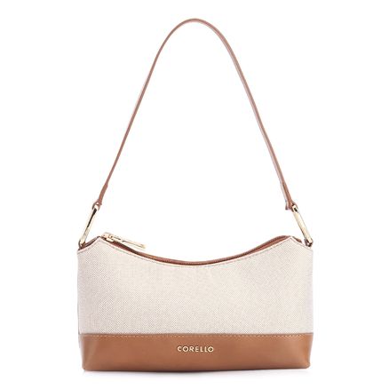 Bolsa De Ombro - Couro Marrom/Alt Linho