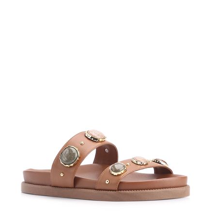 Papete Pedras - Couro Marrom