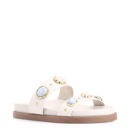 Papete Pedras - Couro Off White