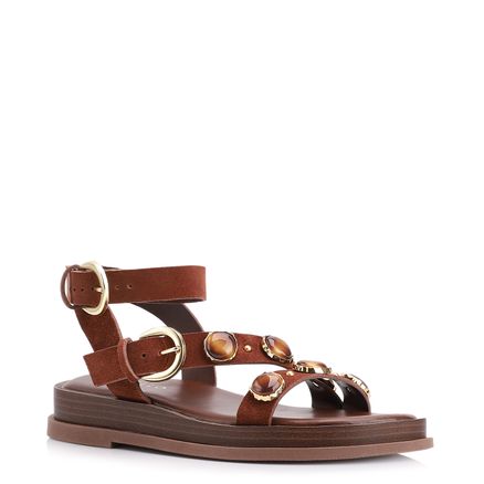 Papete Pedras - Couro Camurça Marrom