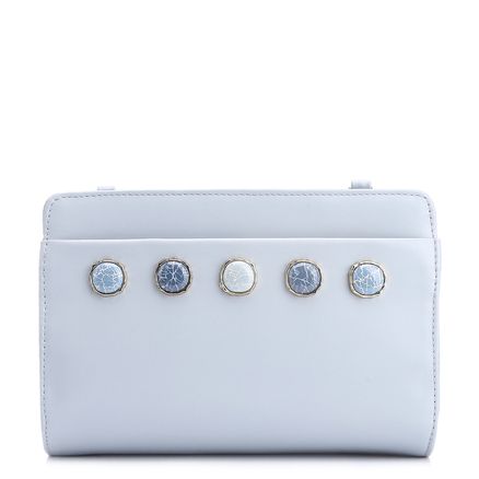 Bolsa Transversal Pedras - Couro Azul