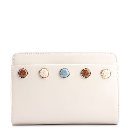 Bolsa Transversal Pedras - Couro Off White