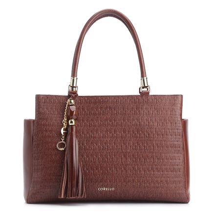 Bolsa Tote - Couro Marrom Escuro