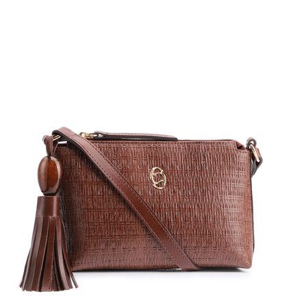 Bolsa Transversal - Couro Marrom