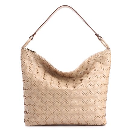 Bolsa Hobo Tressê - Couro Bege