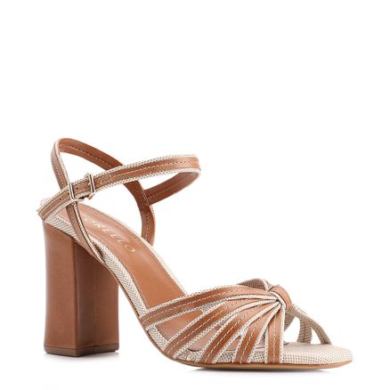 Sandália - Couro Marrom/Alt Linho