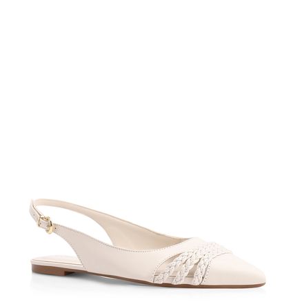 Sapatilha Tramado - Couro Off White