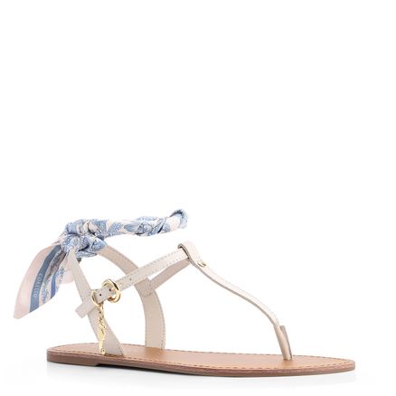 Rasteirinha Lenço - Couro Off White